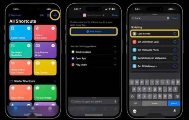 伊宁县苹果14锁屏维修店分享iPhone14升级iOS16.4后如何创建锁屏快捷方式 